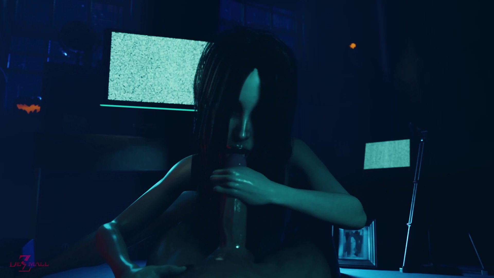 Dangerous Viewing Sadako 4k Ring girl deepthroats and rides cock