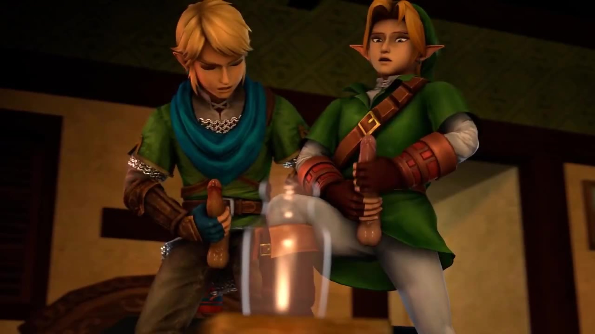 Link gets his gay ass fucked by another 3D animated Link