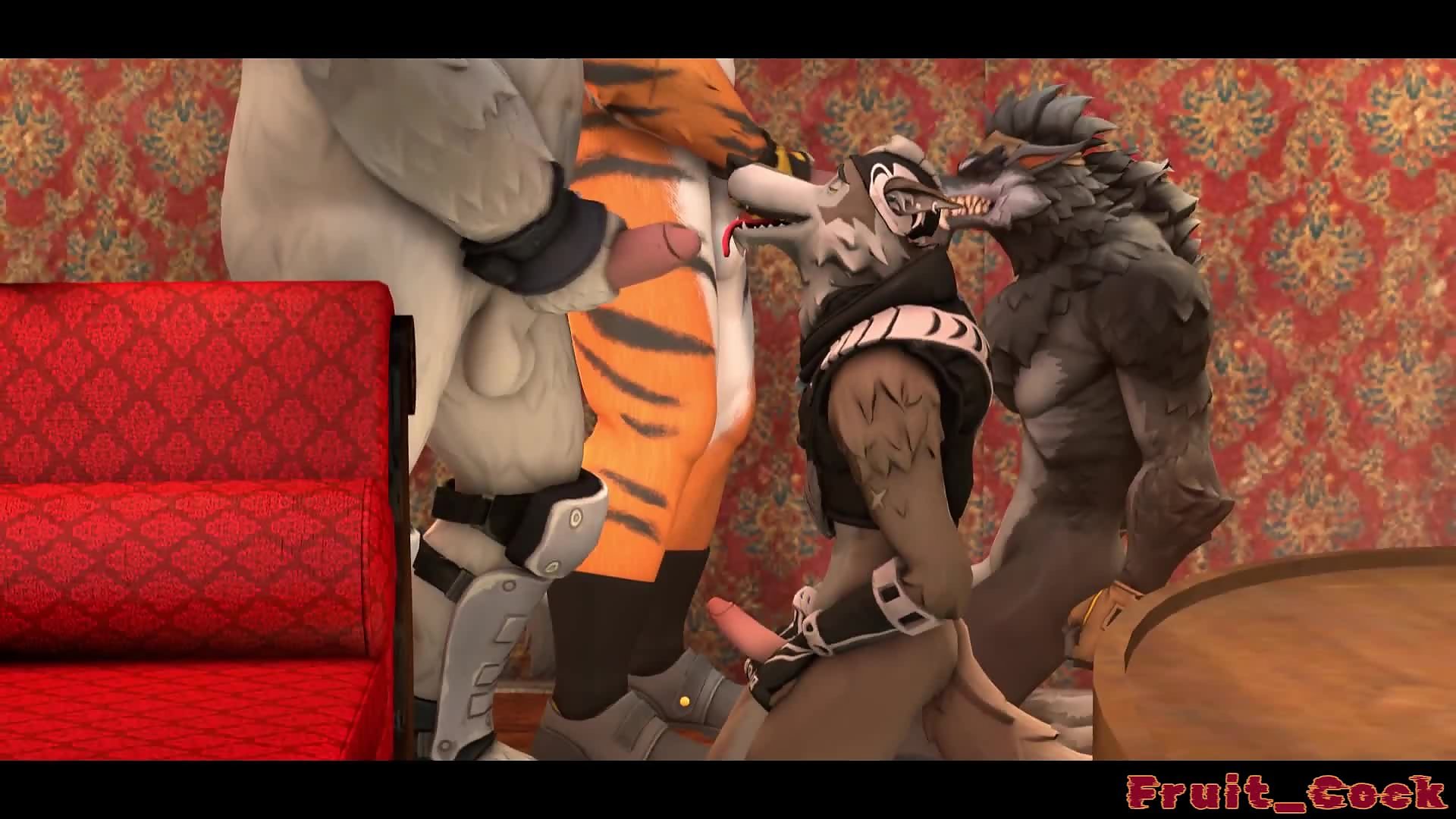 Ransom Furry Fortnite gays have an ass fucking and facial foursome