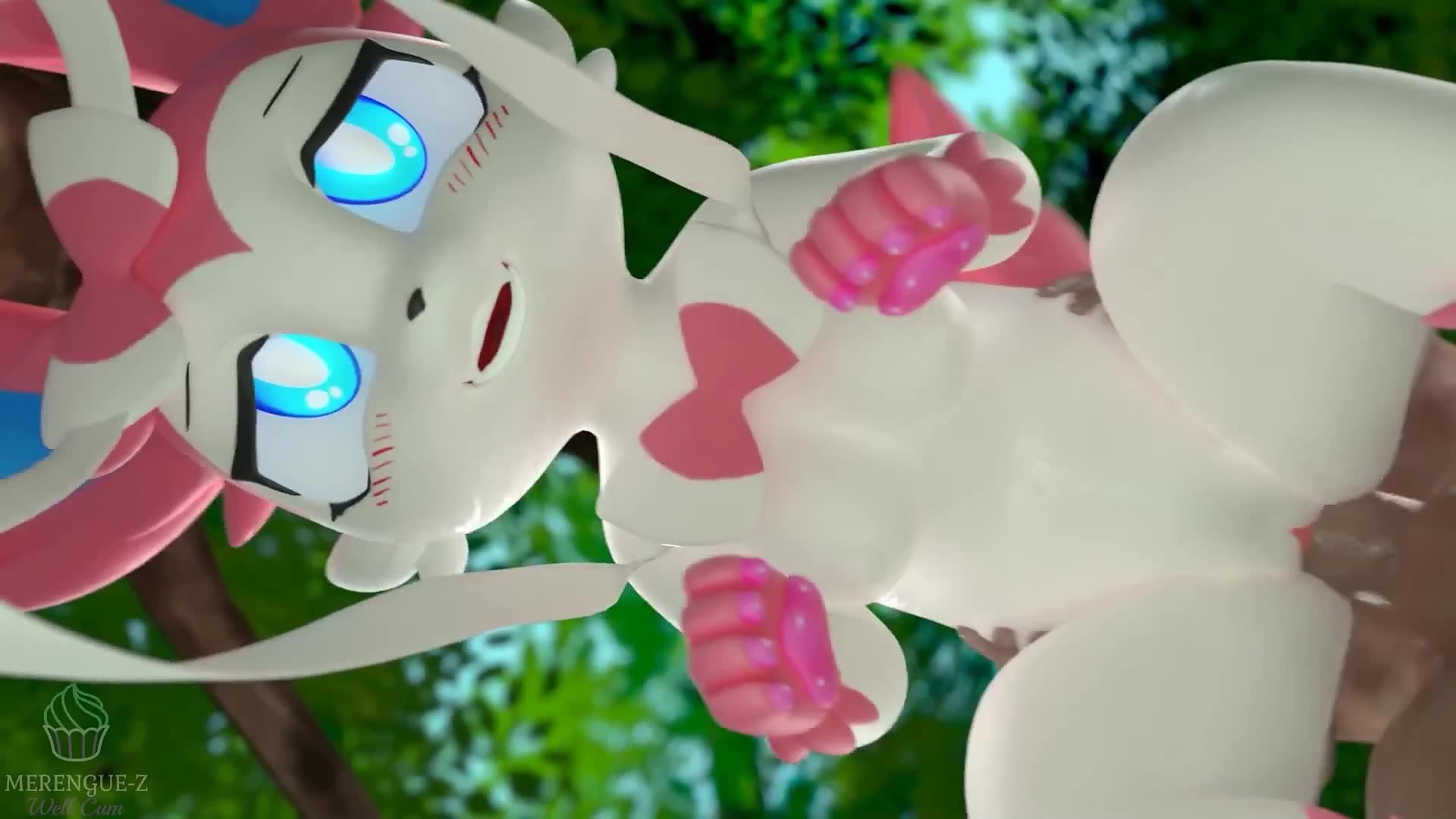 Your Own Sylveon Furry pokemon is captured and takes a doggy style fuck